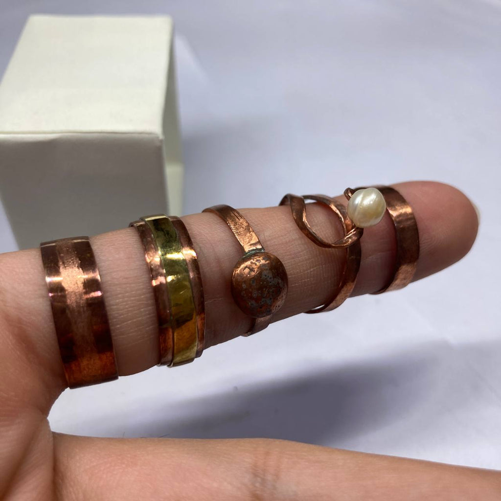 Handmade Copper Ring - Free Size