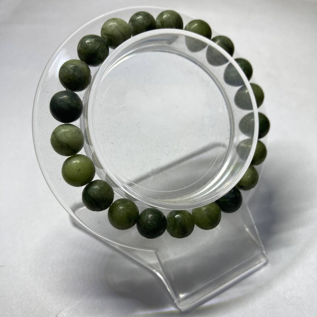 Green Jade Elastic Bracelet