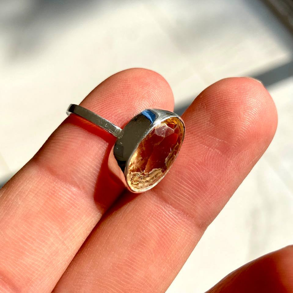 Citrine Silver Ring