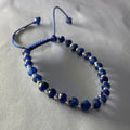 Natural Blue Sapphire Bracelet - Silver Joints