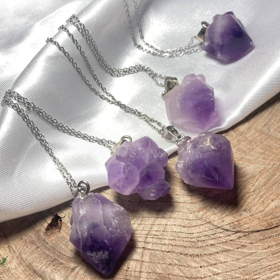 Lavender Amethyst Raw Pendant