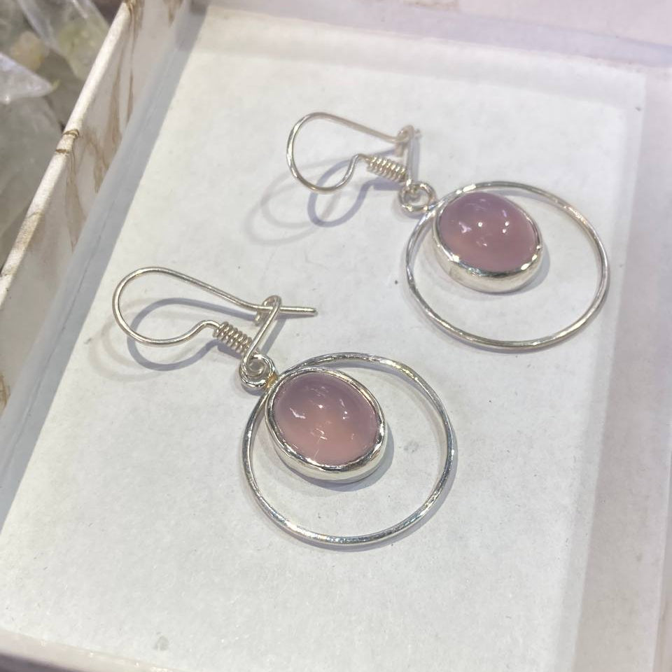 Pink Quartz Earrings