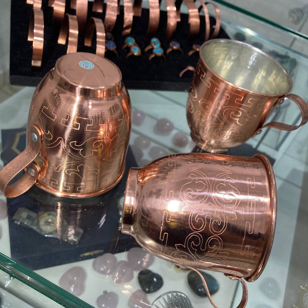 three copper cup 