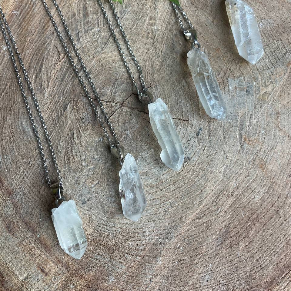 Natural Quartz Raw Pendant