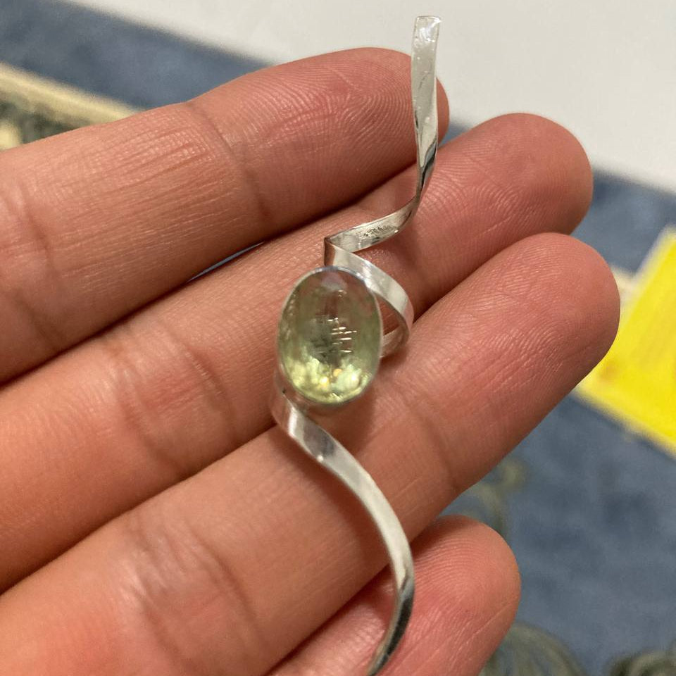 Heliodor Pendant with Silver