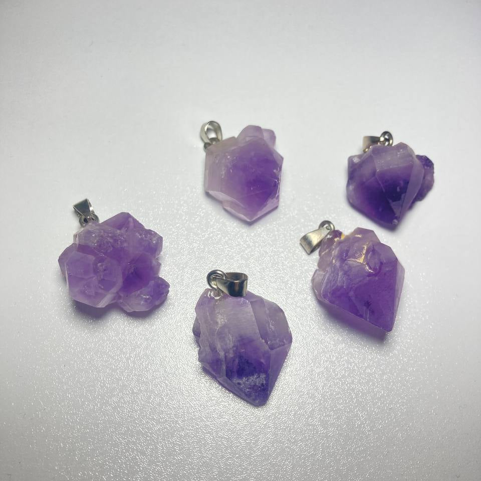Lavender Amethyst Raw Pendant