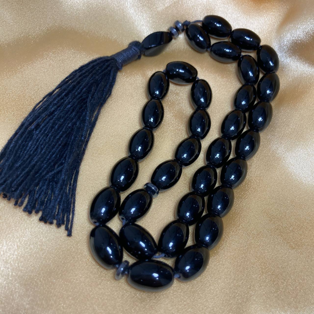 Onyx 33 Beads Rosary - Olive Cut