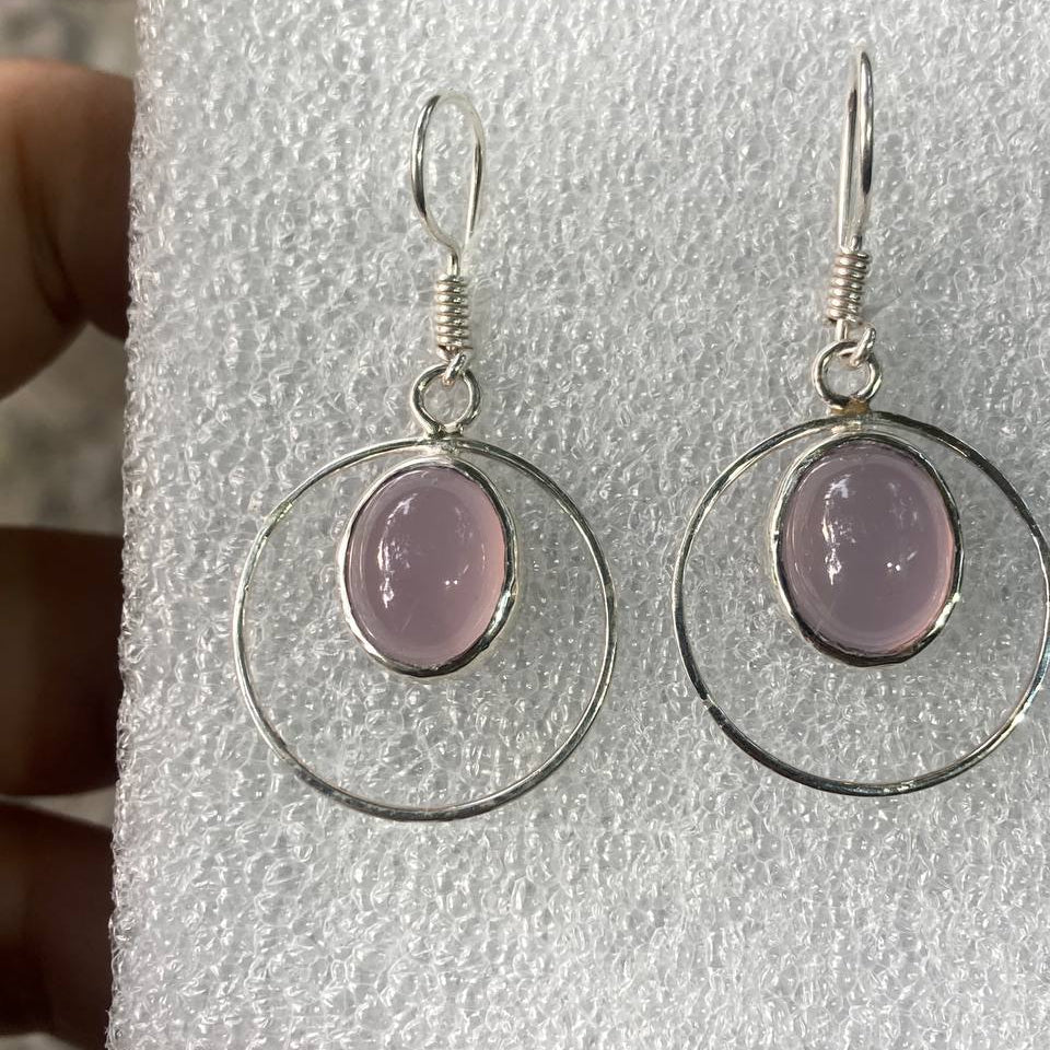 Pink Quartz Earrings