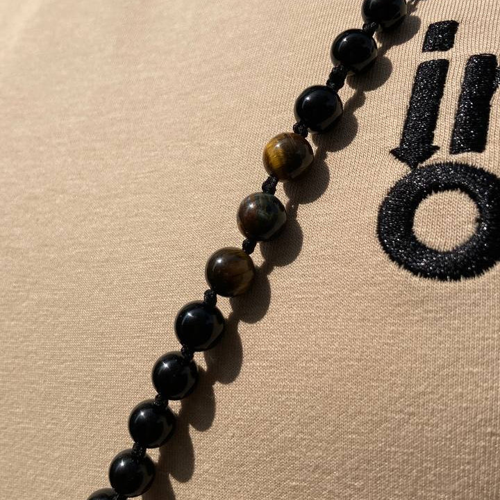 Men's Onyx + Tiger Eye Necklace