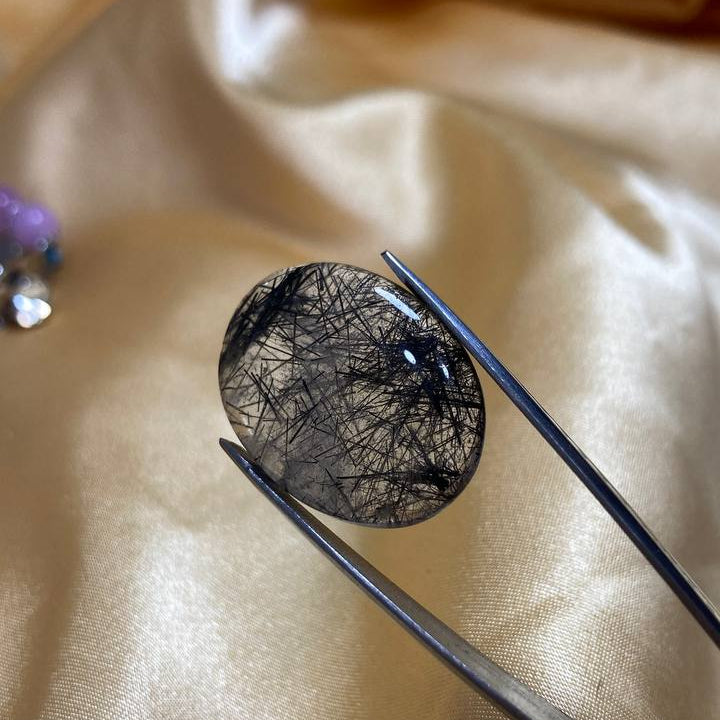 Black Rutilated Quartz Gemstone