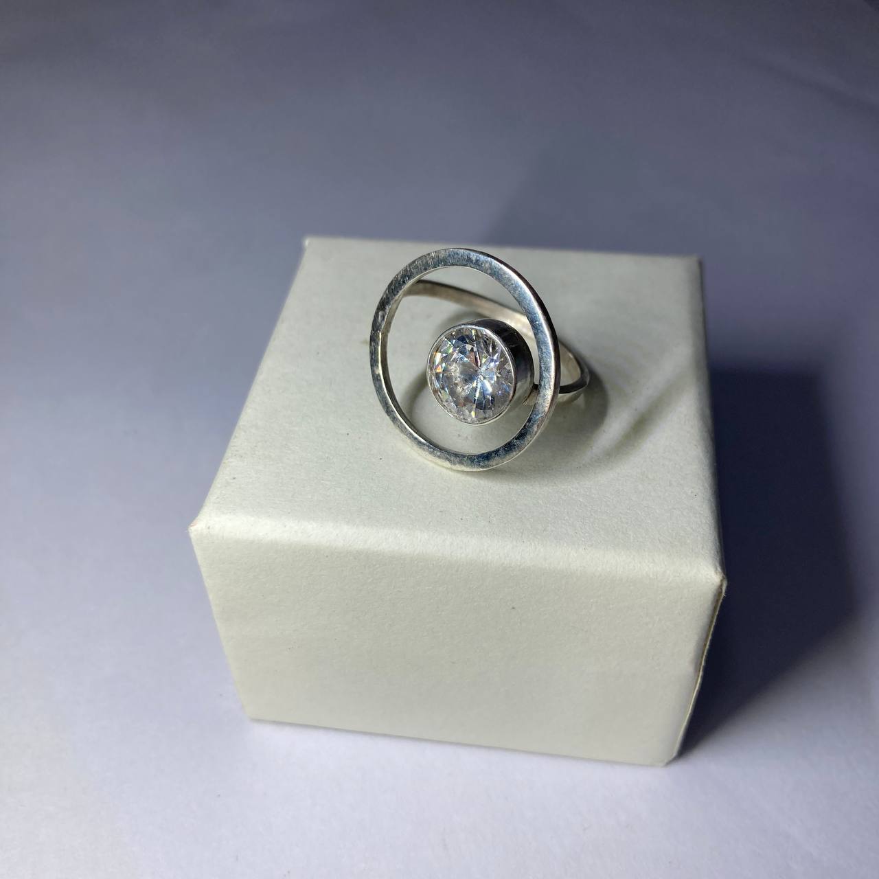 Moissanite Galaxy Design Handmade Silver Ring 3.6ct