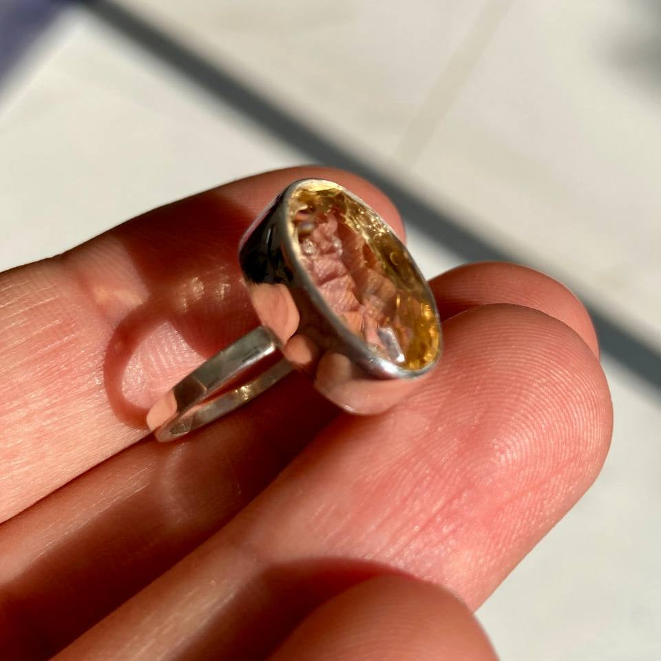 Citrine Silver Ring