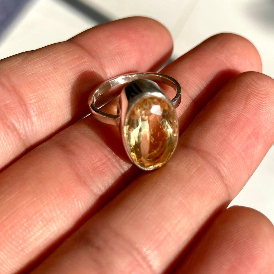 Citrine Silver Ring