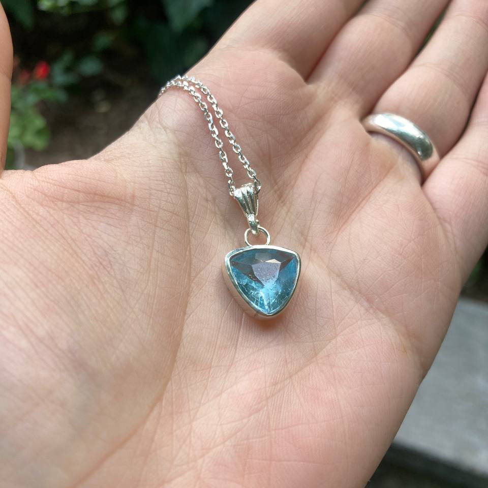 Trilliant Silver Pendant