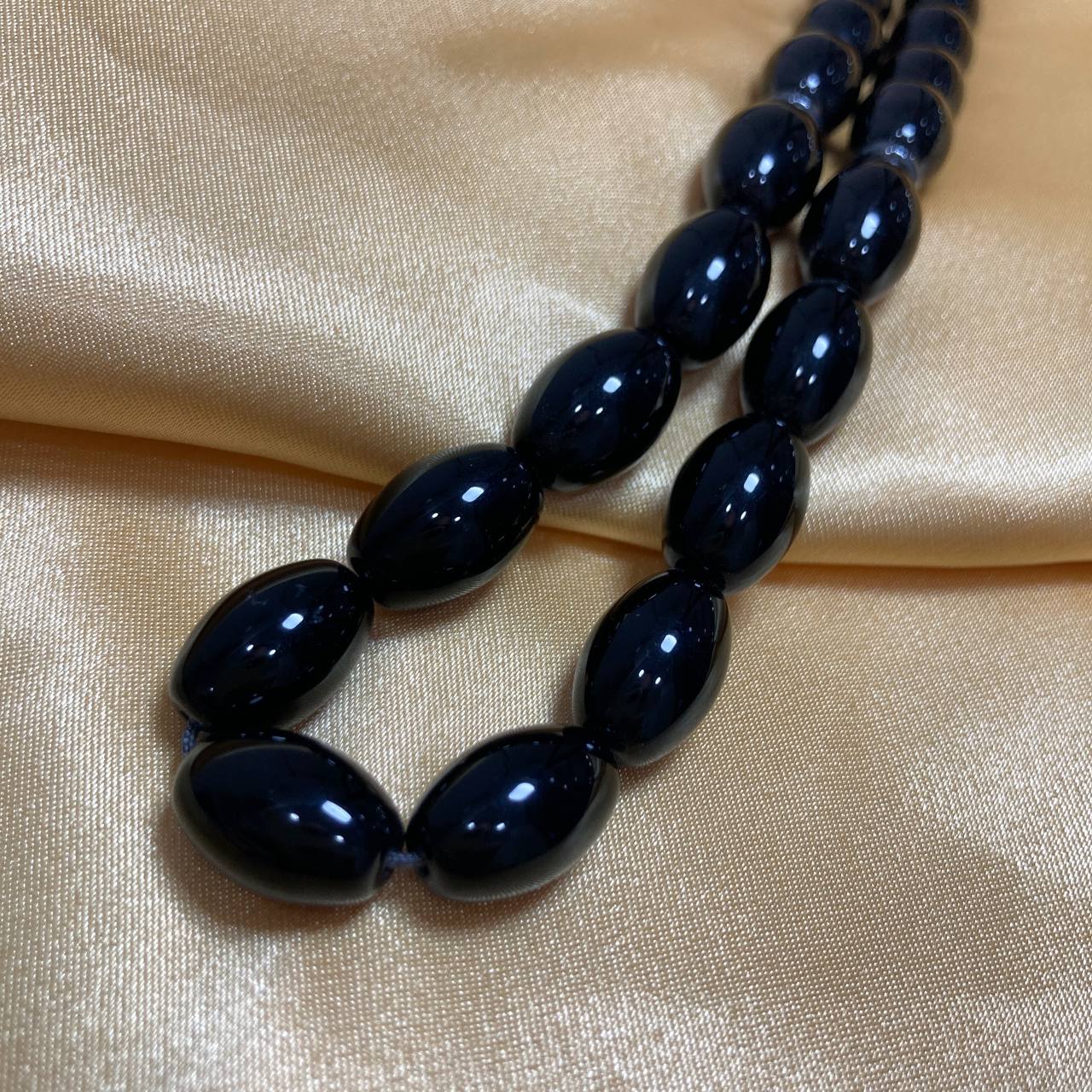 Onyx 33 Beads Rosary - Olive Cut