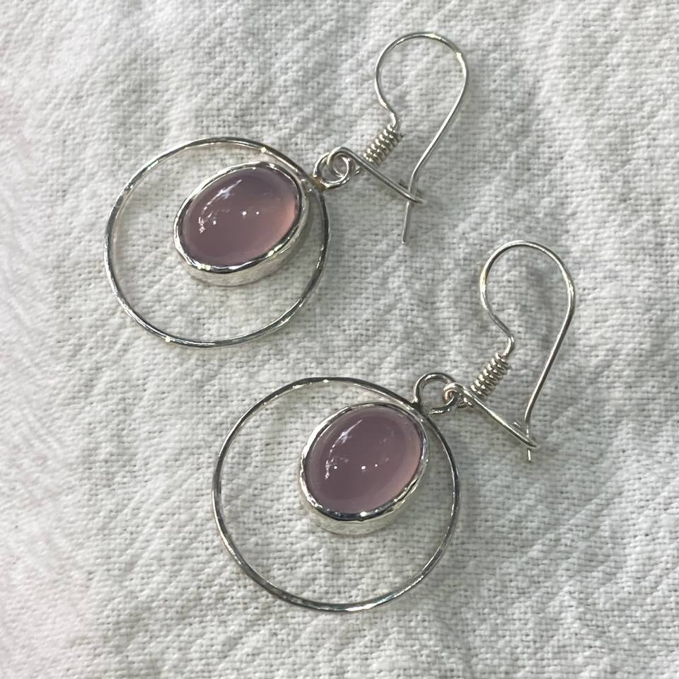 Pink Quartz Earrings