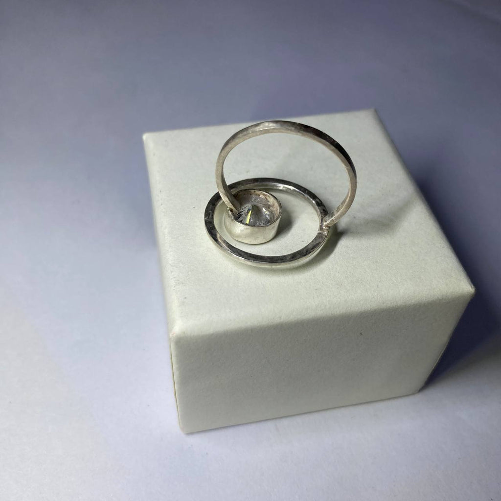 Moissanite Galaxy Design Handmade Silver Ring 3.6ct