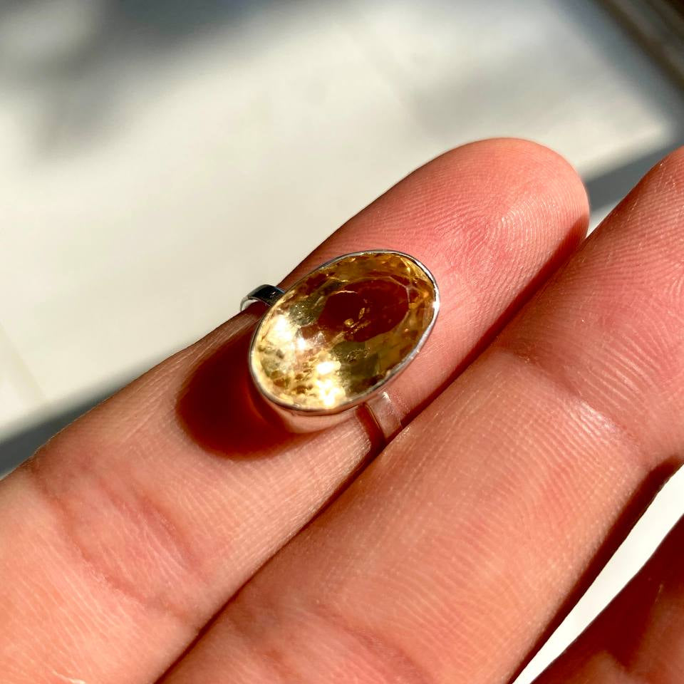 Citrine Silver Ring