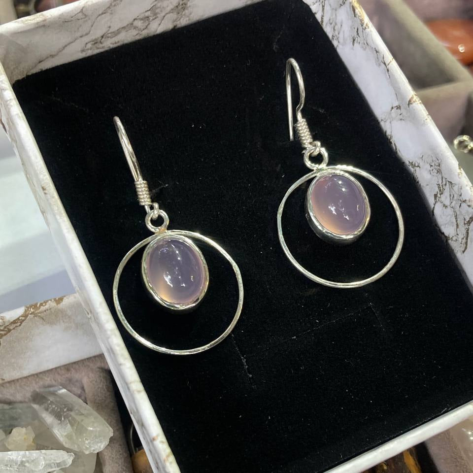 Pink Quartz Earrings