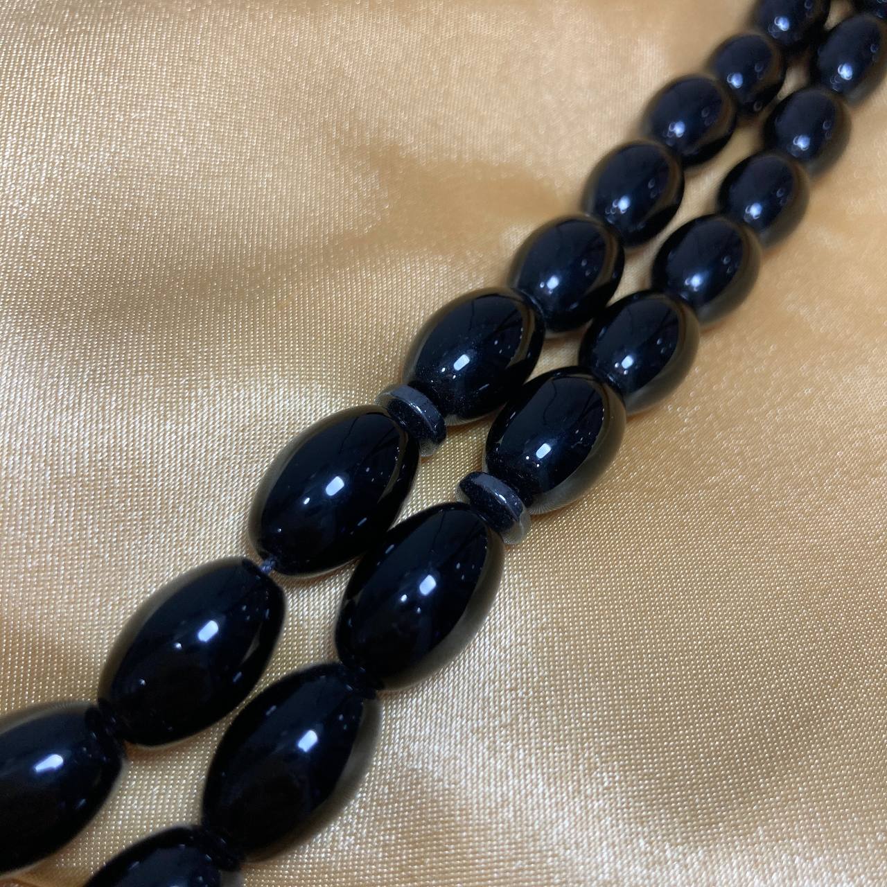 Onyx 33 Beads Rosary - Olive Cut