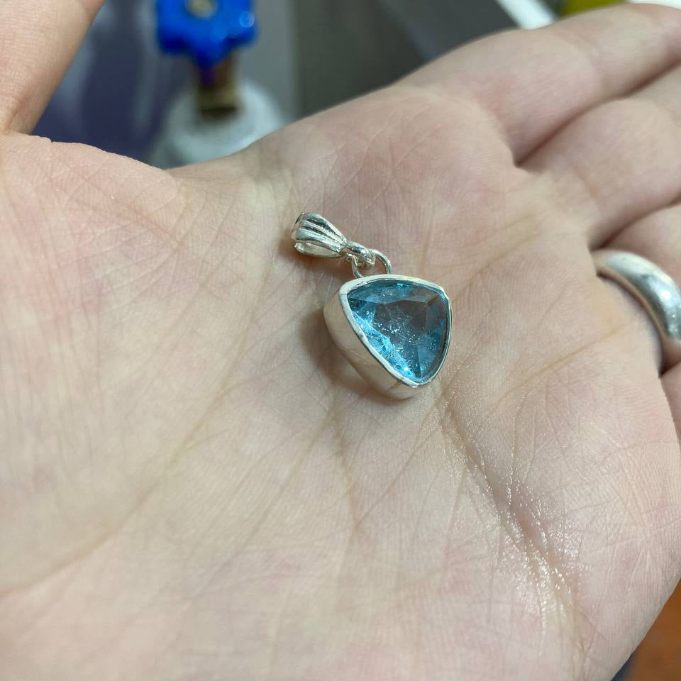 Trilliant Silver Pendant