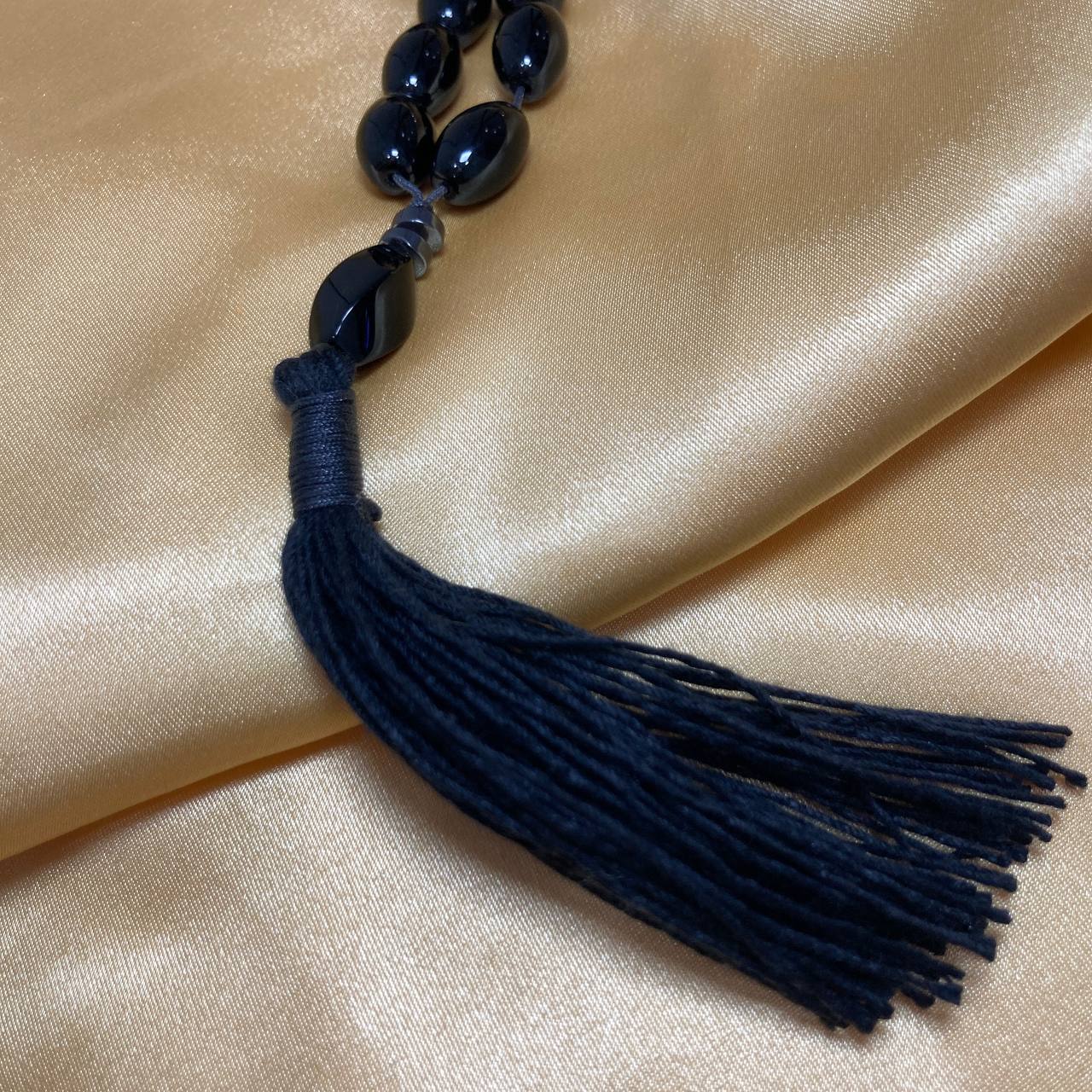 Onyx 33 Beads Rosary - Olive Cut