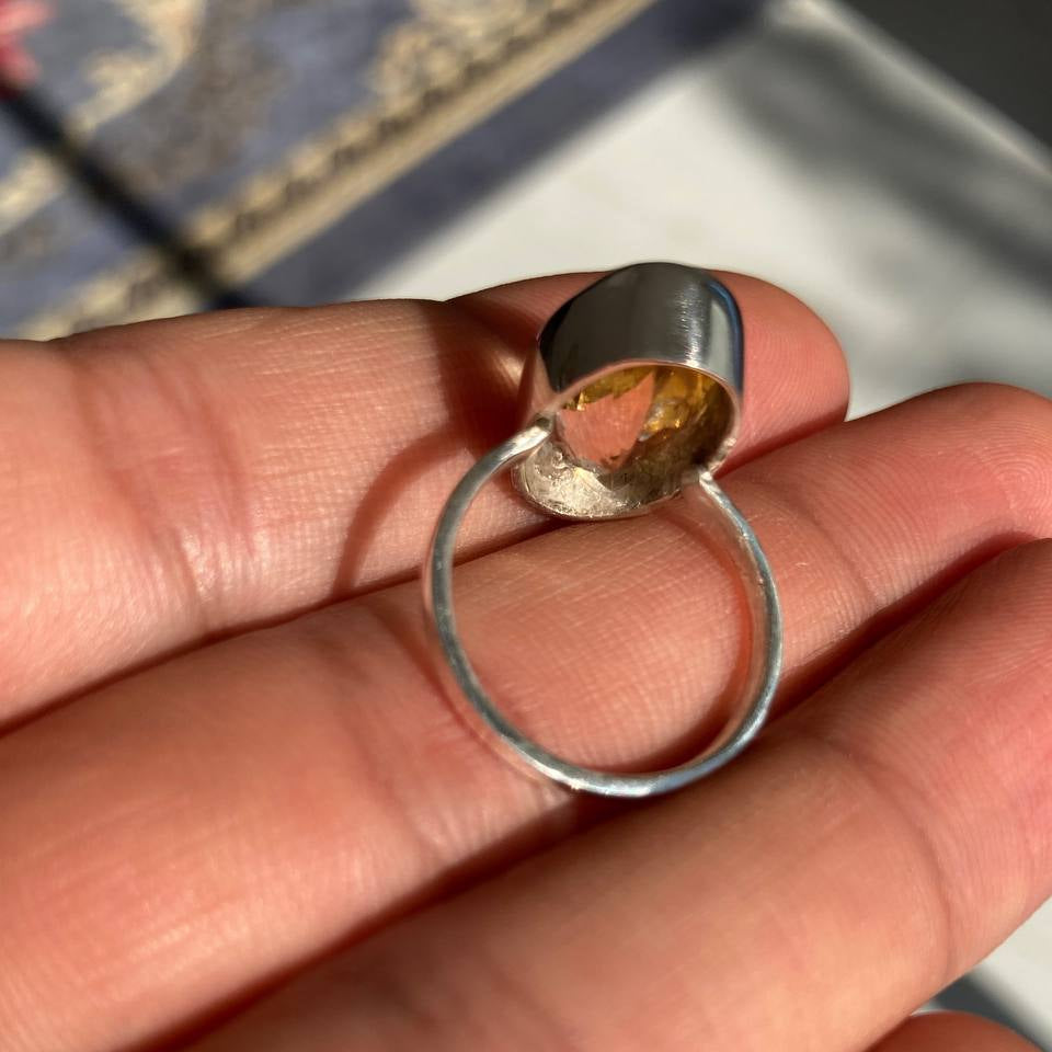 Citrine Silver Ring