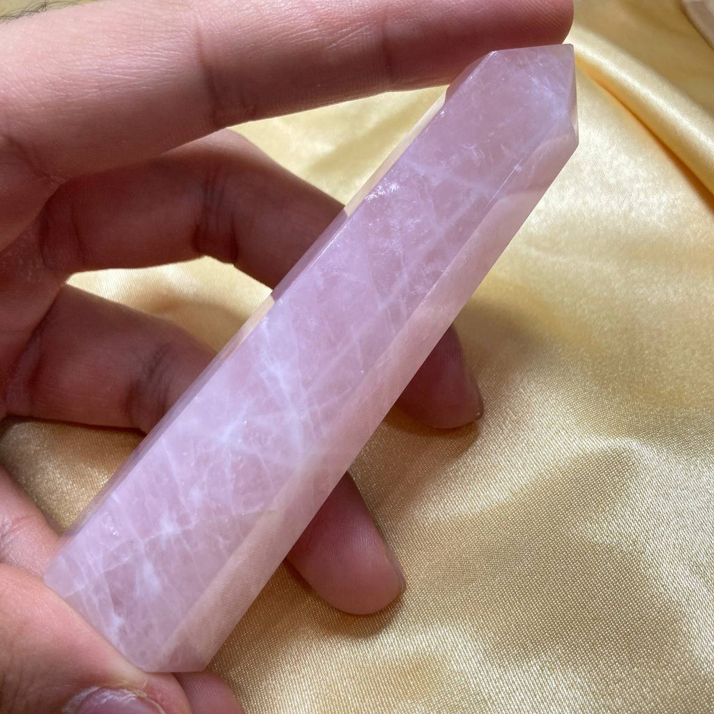 African Rose Quartz Tower