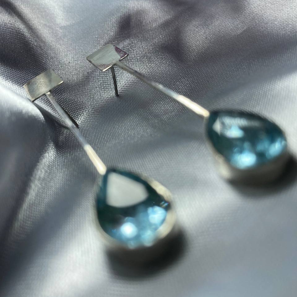 Blue Topaz Earrings