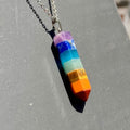 7 Chakras Crystal Pendant Necklace
