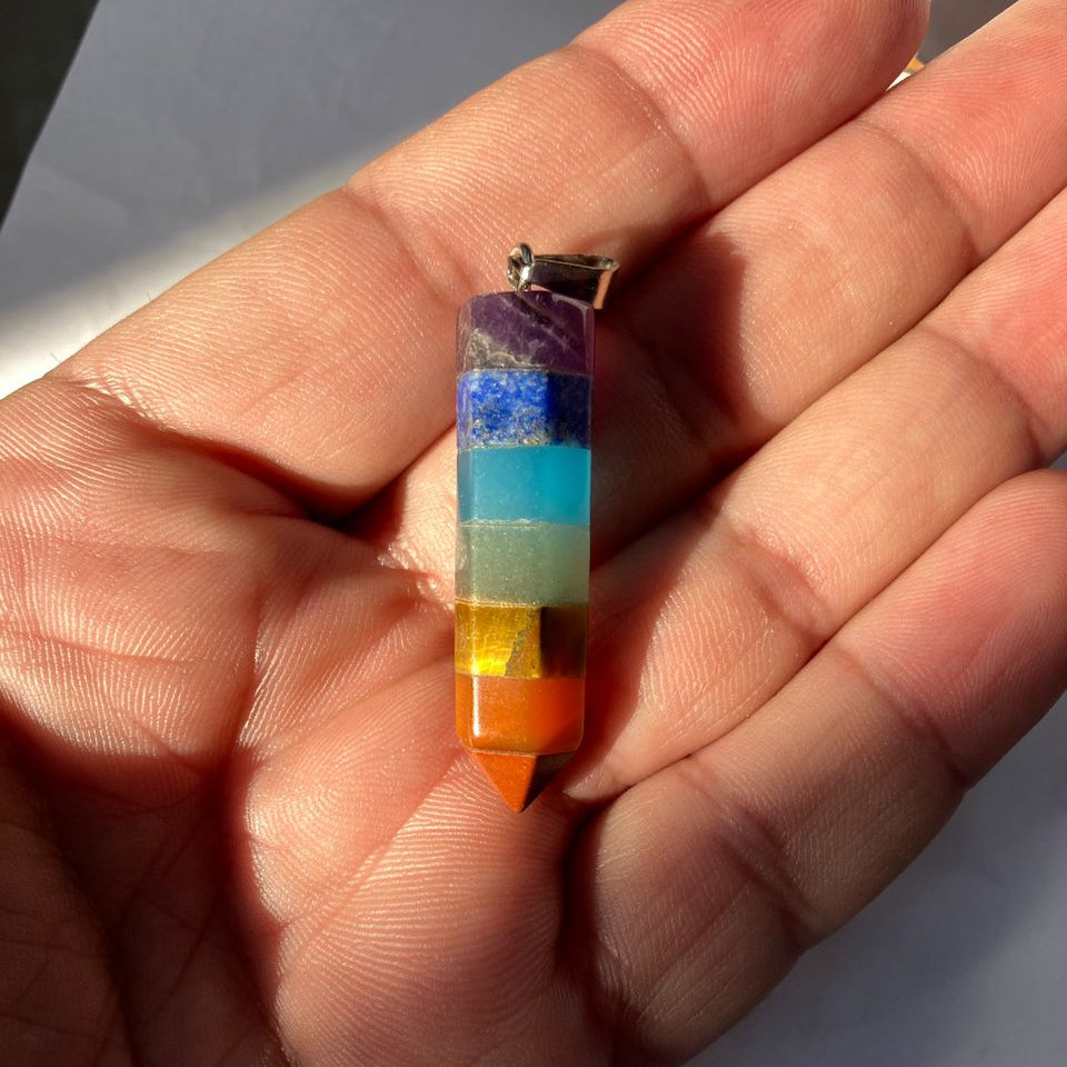 7 Chakras Crystal Pendant Necklace