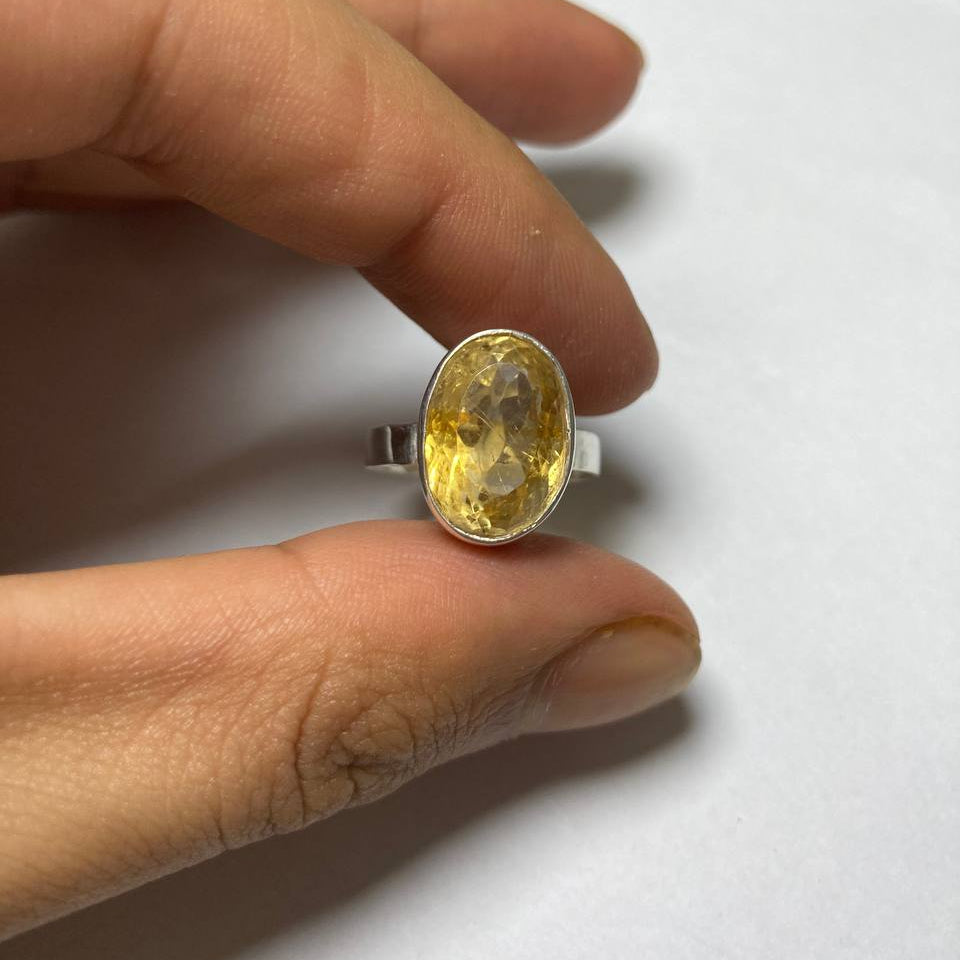 Citrine Silver Ring
