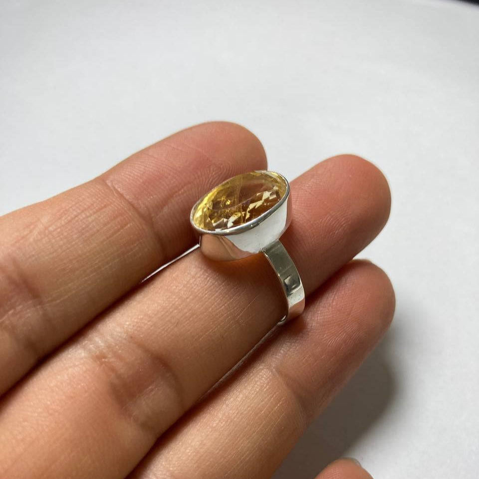 Citrine Silver Ring