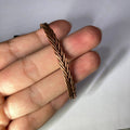 Handmade Woven Copper Bracelet - 1 String Wheat Texture Style